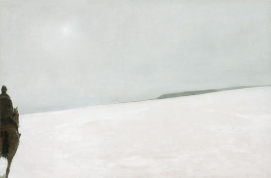 Le Cavalier dans la neige par Jean Paul Lemieux