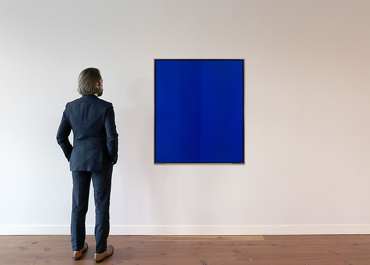 Untitled (from the Quantificateur bleu series) by Guido Molinari