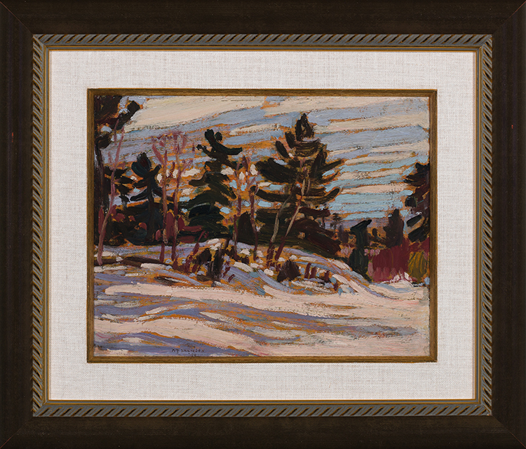 Winter, Algoma / Wood Interior (verso) par Alexander Young (A.Y.) Jackson