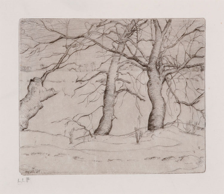 Trees in Winter, State VII par Lionel Lemoine FitzGerald