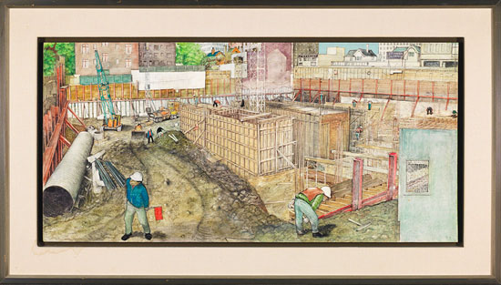 Construction at Bay and Bloor by William Kurelek