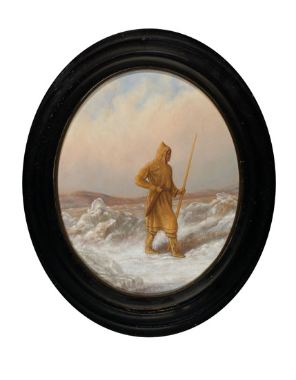 Indian Hunter Crossing the Ice par After Cornelius Krieghoff