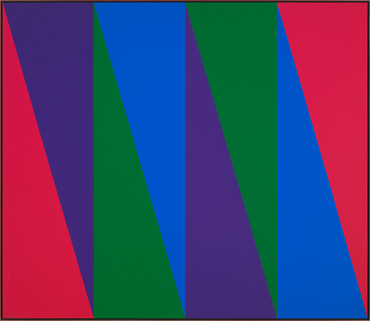 Triangle vert-mauve by Guido Molinari