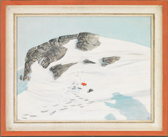 Snow Drifted into Arctic Rocks by William Kurelek