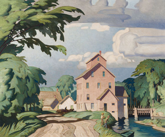 The Village Mill by Alfred Joseph (A.J.) Casson