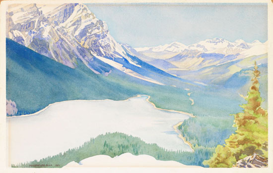 Peyto Lake by Walter Joseph (W.J.) Phillips