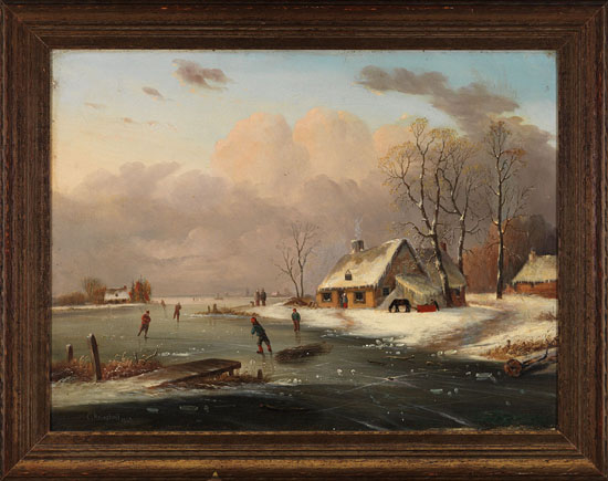 Skating in Winter by Cornelius David Krieghoff