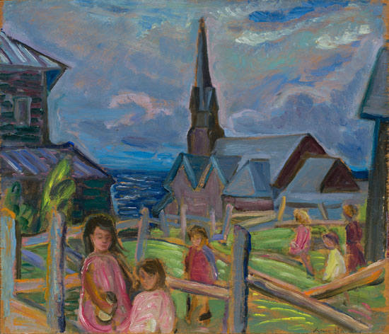 Children Playing, Métis, Quebec by Anne Douglas Savage