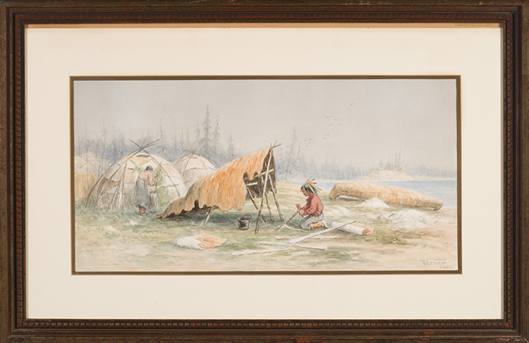 Encampment by a River par Frederick Arthur Verner
