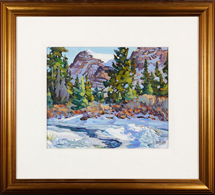 Crowfoot Glacier and Creek in Winter par Bill Burns