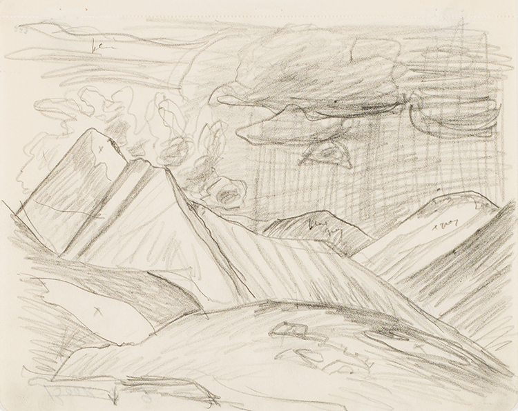 Rocky Mountain Drawing 9 - 9 by Lawren Stewart Harris