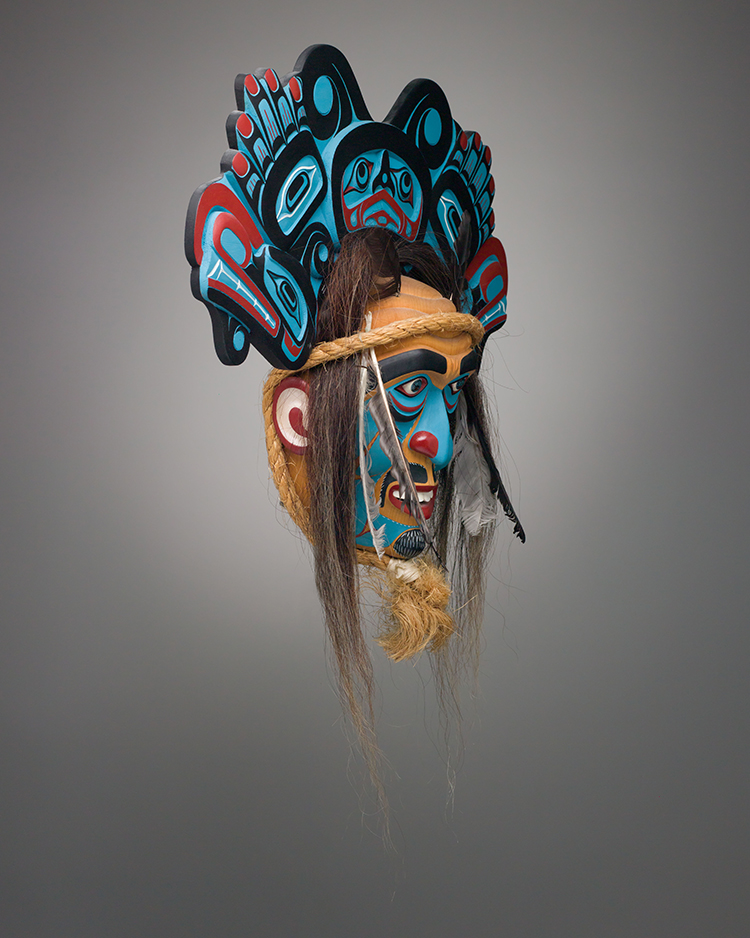 Maamtagila Portrait Chief Mask Wearing Sisuitl Headdress by Ned Matilpi