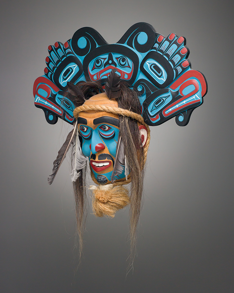 Maamtagila Portrait Chief Mask Wearing Sisuitl Headdress by Ned Matilpi