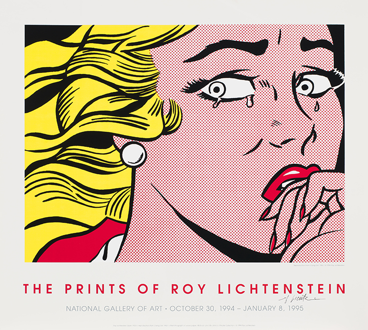 National Gallery of Art Poster with Reproduction from Crying Girl by Roy Lichtenstein