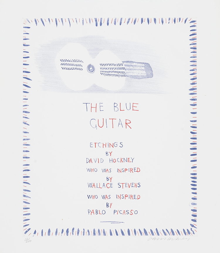 The Blue Guitar, Frontispiece for Blue Guitar Portfolio par David Hockney