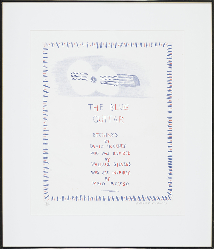 The Blue Guitar, Frontispiece for Blue Guitar Portfolio by David Hockney