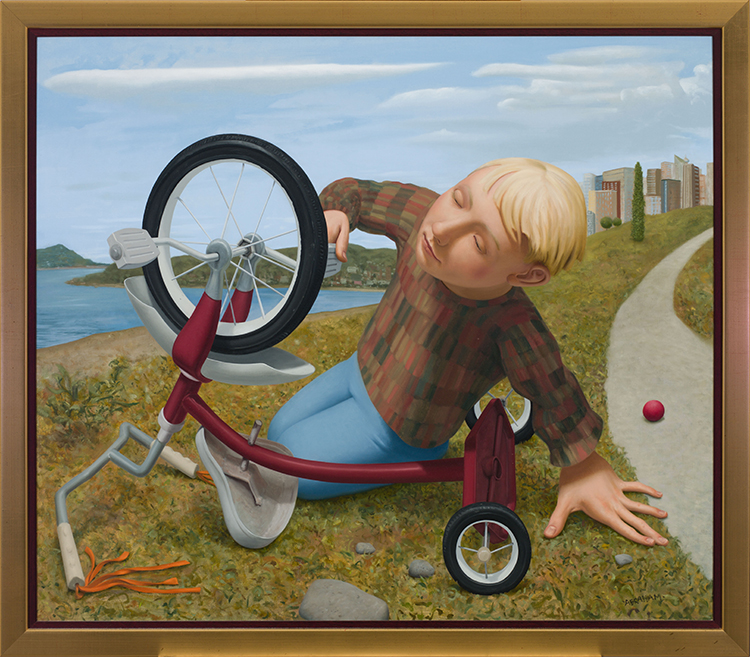 Boy with Bike par Michael Abraham