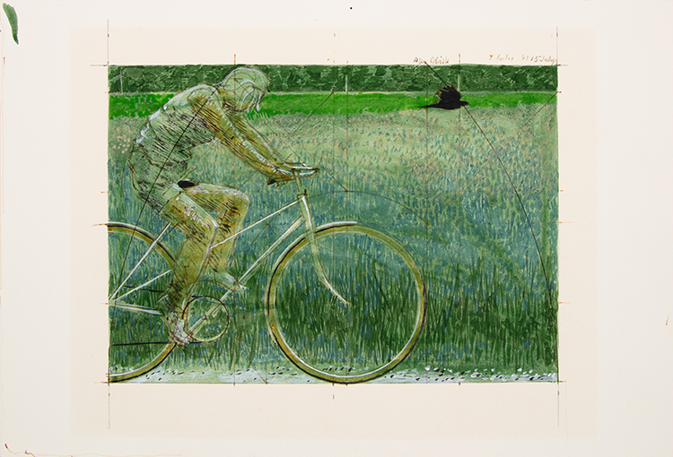 Study for Cyclist and Crow by Alexander Colville