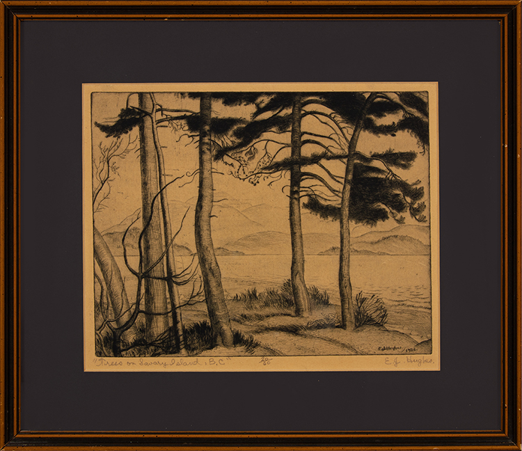 Trees on Savary Island par Edward John (E.J.) Hughes