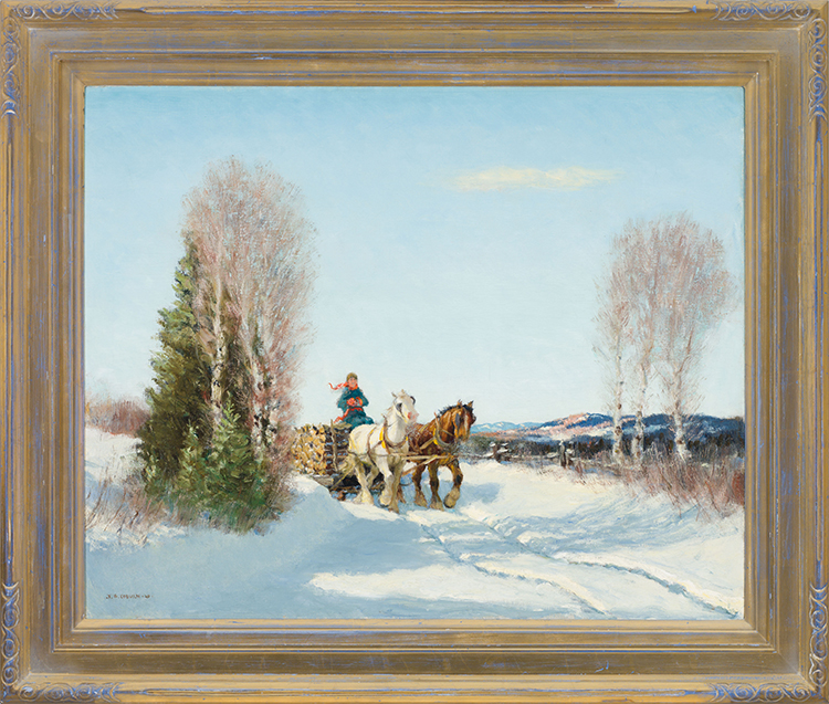 Hauling Logs, Winter par Frederick Simpson Coburn