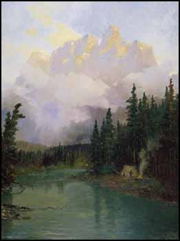Morning Campfire Below Castle Mountain by Frederic Marlett Bell-Smith sold for $19,800