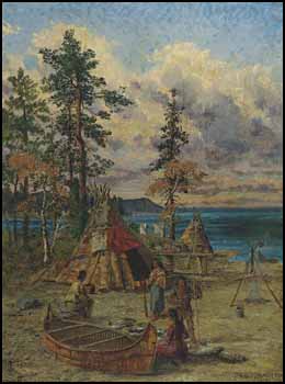 Indian Encampment by Thomas Mower Martin