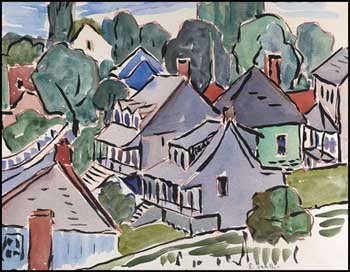 Landscape with Houses by Ethel Seath
