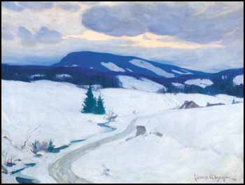 Twilight in the Laurentians, Winter by Clarence Alphonse Gagnon vendu pour $287,500