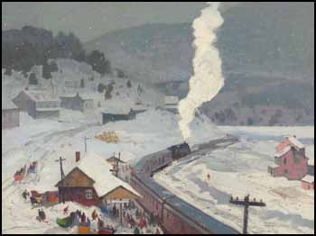 Arriving at the Station by George Franklin Arbuckle sold for $14,950
