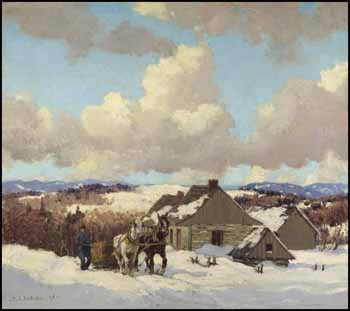Hauling Logs in Winter by Frederick Simpson Coburn vendu pour $37,375