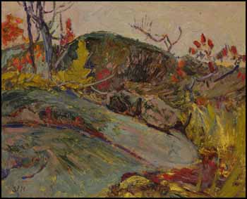 Rock Study, Haliburton County by James Edward Hervey (J.E.H.) MacDonald sold for $218,500