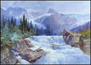 Glacier Cascade, Selkirks, BC by Frederic Marlett Bell-Smith