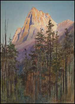 Sunset on Mt. Carrol, Rogers Pass, BC by Frederic Marlett Bell-Smith sold for $18,400