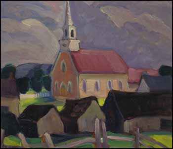 Ste-Fidèle Church, PQ / A Forest Lake Study by Nora Frances Elizabeth Collyer sold for $31,625
