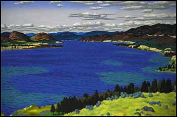 Okanagan Lake by Edward John (E.J.) Hughes vendu pour $402,500