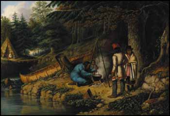 A Caughnawaga Indian Encampment by Cornelius David Krieghoff vendu pour $276,000