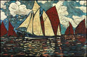 Bateaux by Marc-Aurèle Fortin sold for $87,750