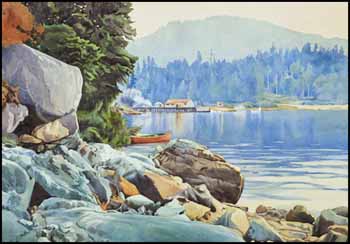 Garden Bay, BC by Walter Joseph (W.J.) Phillips