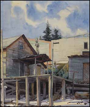 Karlukwees, BC (Siwash Winter Village) by Walter Joseph (W.J.) Phillips