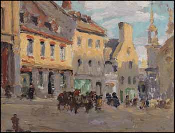 Rue Bonsecours, Montreal by Paul Archibald Octave Caron sold for $12,870