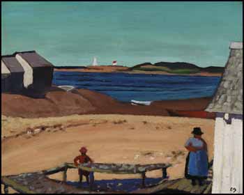 Natashquan Village, North Shore, Labrador by Edwin Headley Holgate sold for $93,600