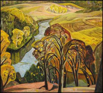 Northern Lake / Trees in the Wind (verso) by Anne Douglas Savage sold for $46,800