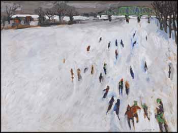 Skating by the Green by Molly Joan Lamb Bobak sold for $38,350