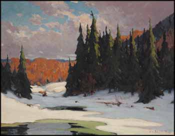 Winter Break-Up, Algonquin Park by John William (J.W.) Beatty sold for $106,200