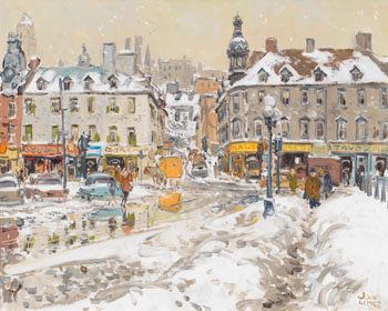 Opposite Gare du Palais, Quebec by John Geoffrey Caruthers Little sold for $41,300