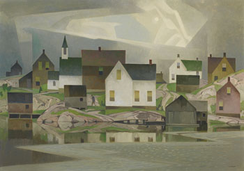 Old Lumber Village by Alfred Joseph (A.J.) Casson