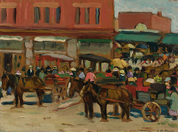 Market Day, Ottawa by Kathleen Moir Morris sold for $109,250