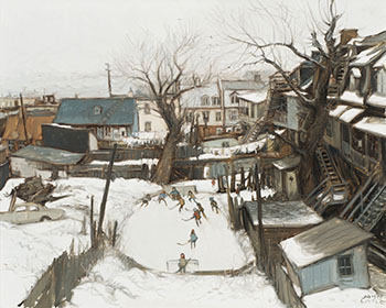 Patinoire à Québec d'autrefois by John Geoffrey Caruthers Little sold for $58,250