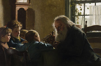 The Visit of the Clockcleaner by George Agnew Reid sold for $157,250