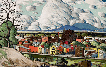 Paysage à Hochelaga by Marc-Aurèle Fortin sold for $115,250